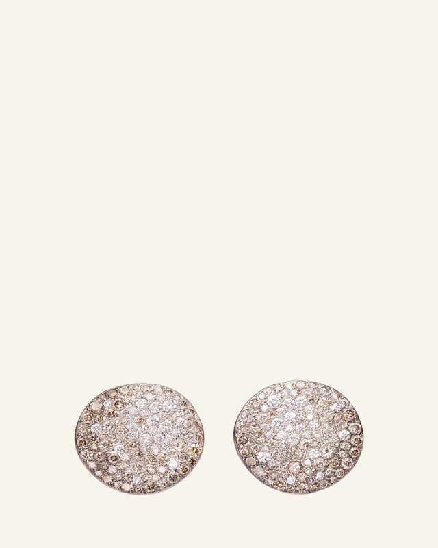 Sabbia Rose 18K Rose Gold Stud Earrings with Brown Diamonds